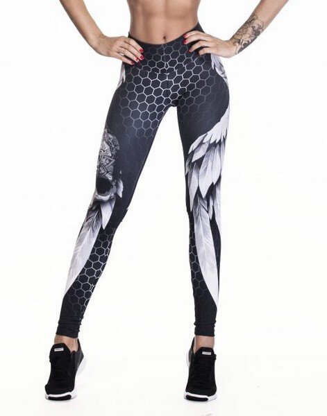 Excess Leggings BLACK AND WHITE WINGS