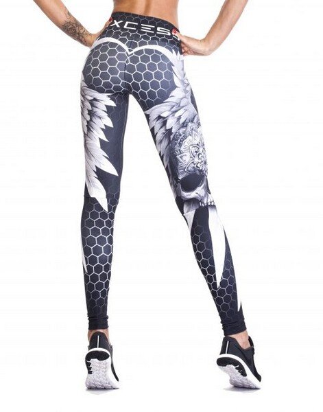 Excess Leggings BLACK AND WHITE WINGS