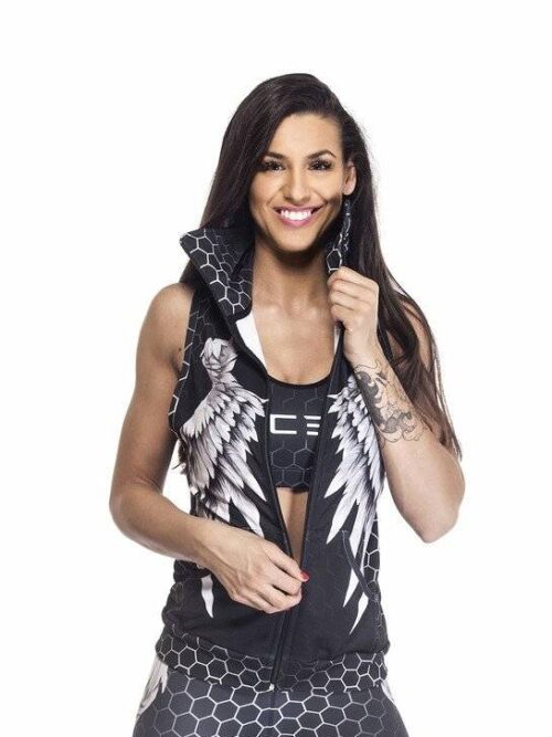 Excess Gilet BLACK AND WHITE WINGS