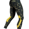 Mens Long Running Tights Camouflage – Green front