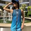 Code Fit Top Mesh AZZURRO
