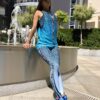Code Fit Top Mesh AZZURRO